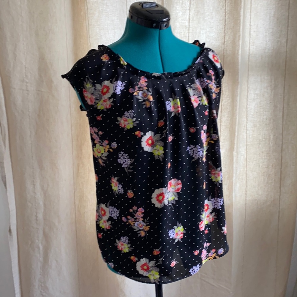 Lauren Conrad polka dot blouse small